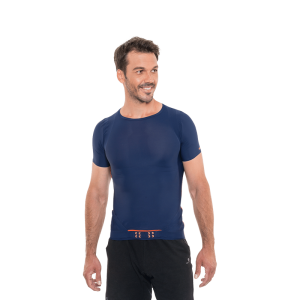 Camiseta azul casual masculina tamanho livre